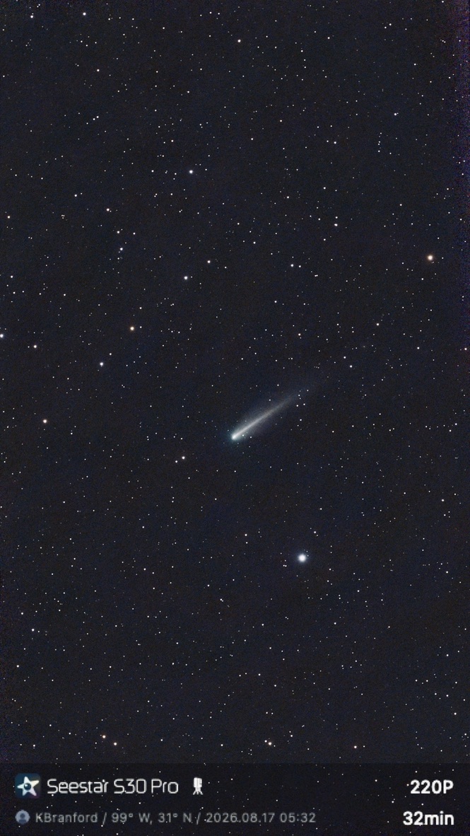 Comet 220P/McNaught captured with a ZWO Seestar S30 Pro