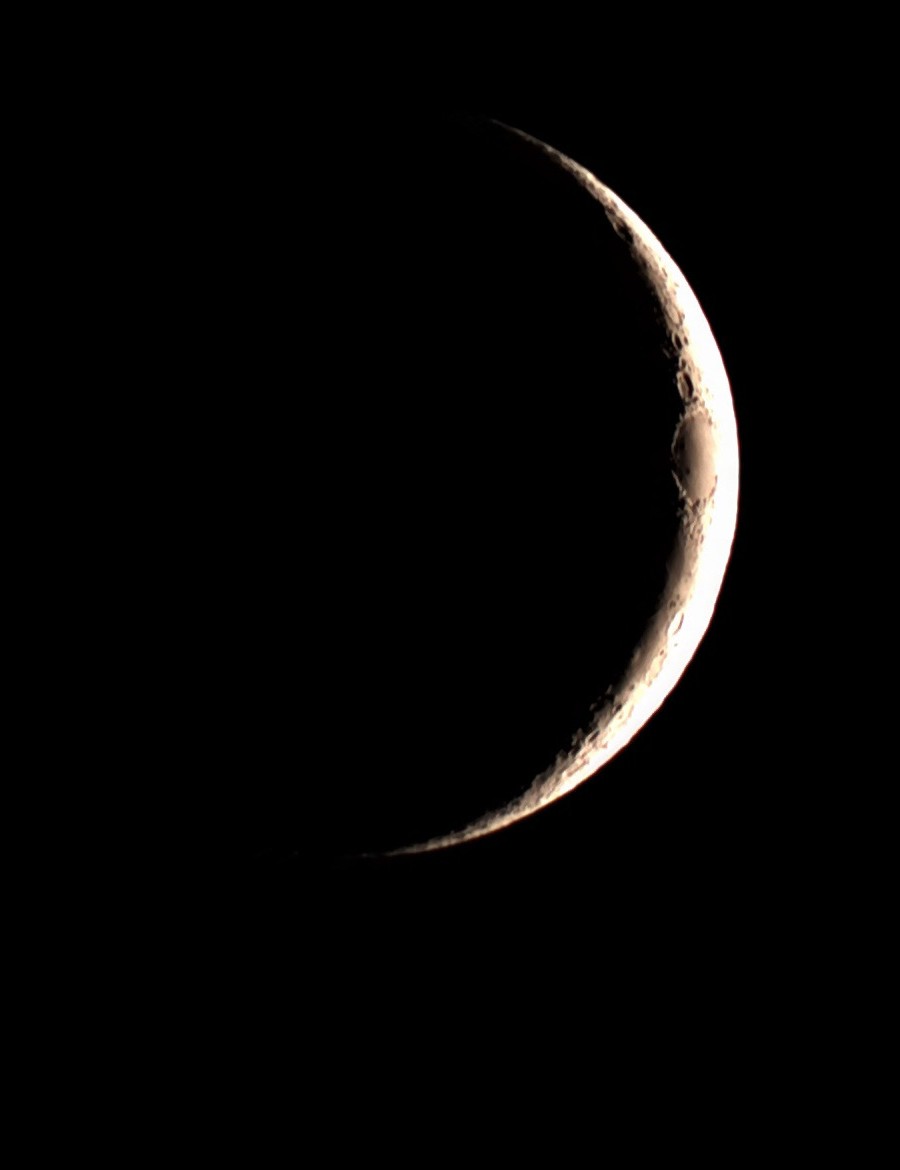 A crescent Moon captured with a ZWO Seestar S50